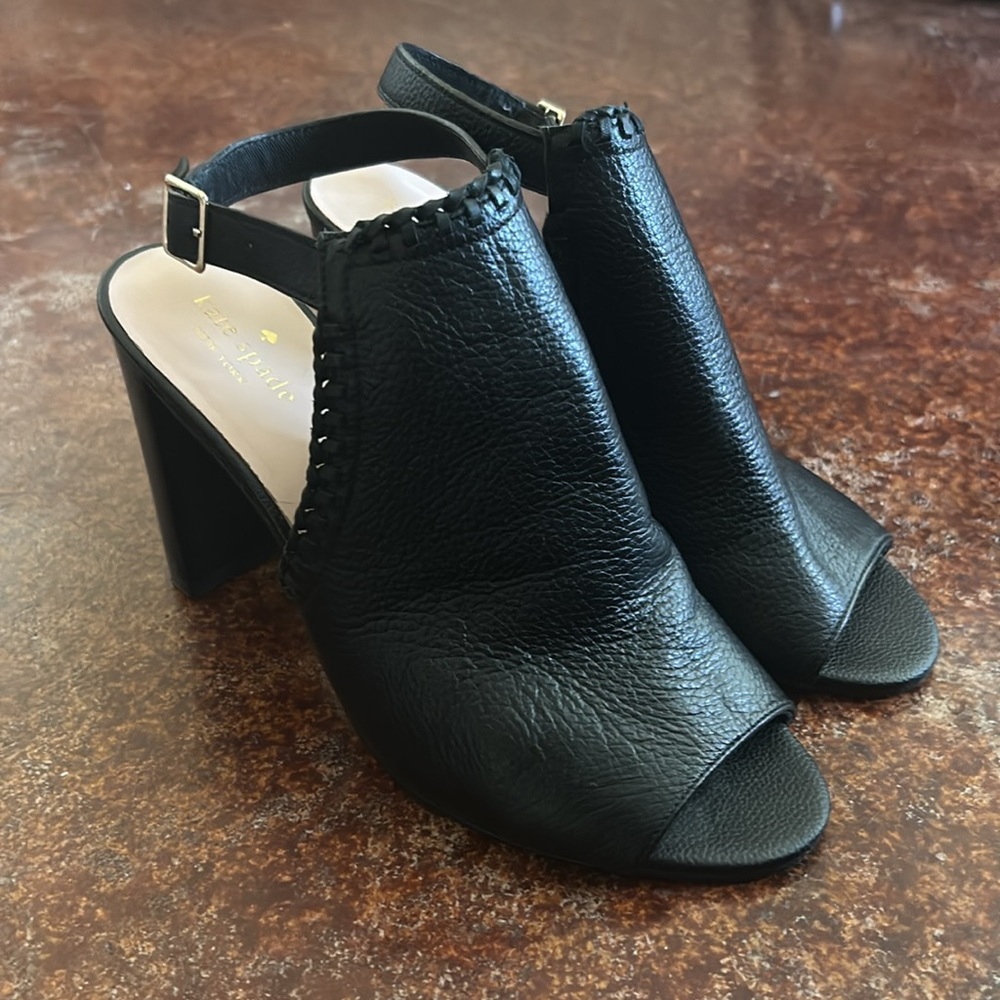 Kate Spade Black Leather High Heals size 9.5 Women’s